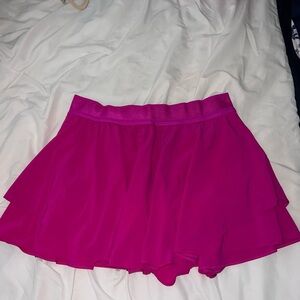 Lululemon Athletica Pink Mini Skater Skirt Tiered